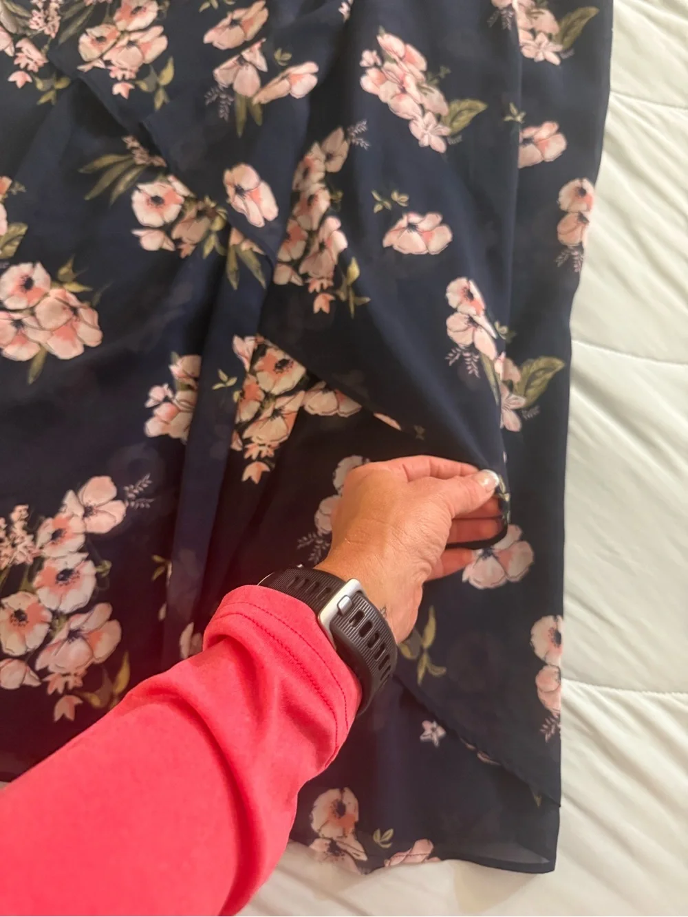 Abercrombie & Fitch Navy Dress with Pink Floral Accents
